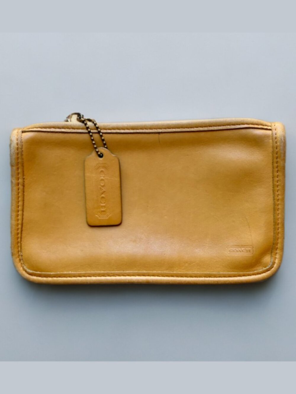 Coach Vintage Yellow Leather Chunky Case